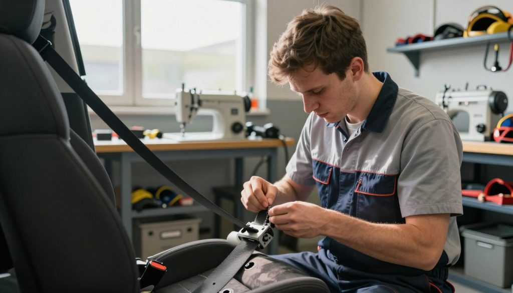 kapotte autogordel repareren